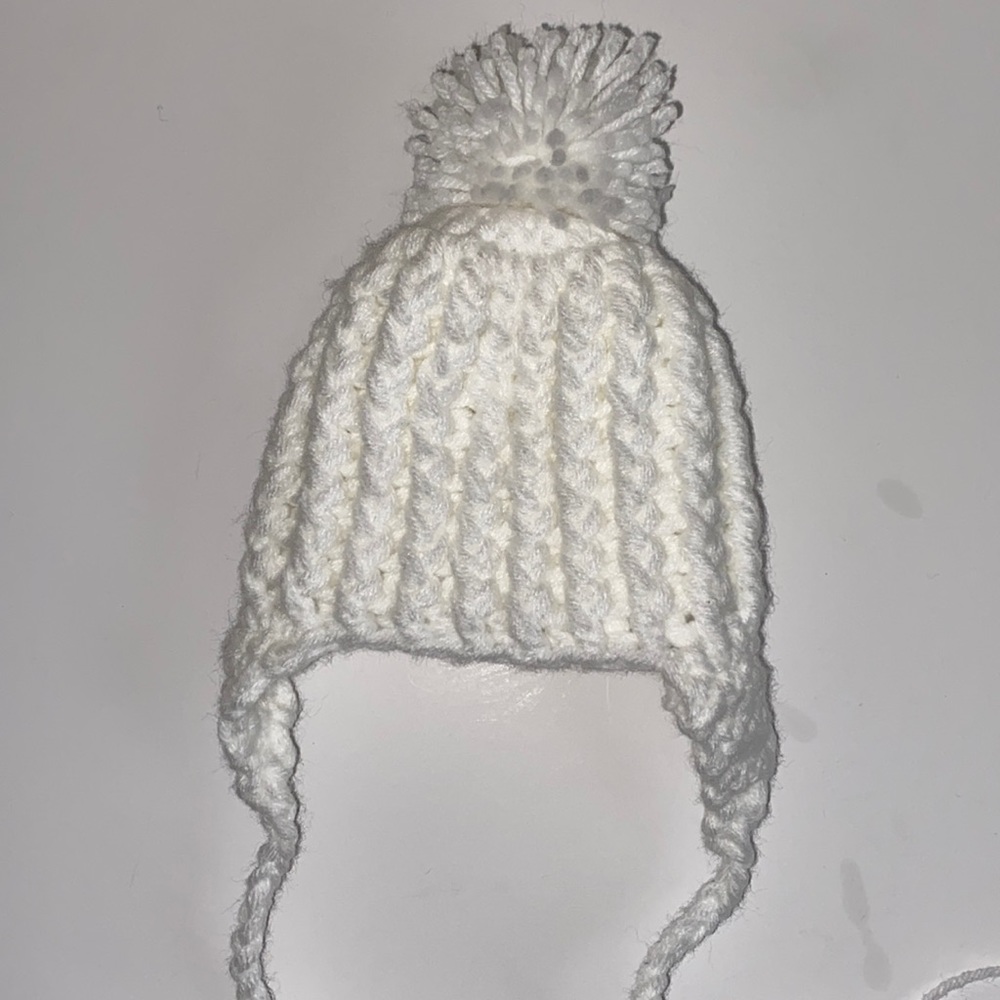 Hand Crafted Crochet Beanie Baby Winter Hat.